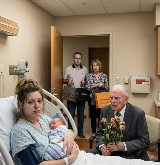 Toen mijn grootvader binnenkwam nadat ik was bevallen, waren zijn eerste woorden: “Liefje, was de 250.000 die ik je elke maand stuurde dan niet genoeg?” Mijn hart stond stil. “Opa… welk geld?” fluisterde ik. Op datzelfde moment stormden mijn man en schoonmoeder binnen met hun armen vol luxe tassen – en verstijfden. Hun gezichten werden bleek. Toen besefte ik dat er iets vreselijk mis was… ?N