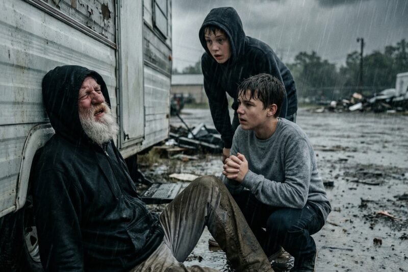 Twee klasgenoten zorgden voor een oudere man die in een caravan woonde – op een dag kregen ze een telefoontje van zijn advocaat.