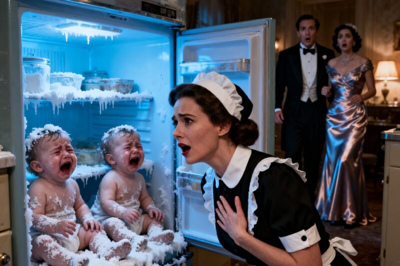 Ze sloot twee jongens op in een vriezer — maar de stille onthulling van de zwarte dienstmeid bracht het huis van een miljonair op zijn knieën.