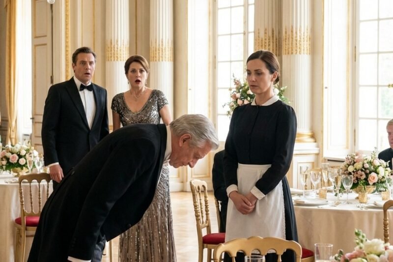 Ik heb mijn man nooit verteld dat ik een imperium van vijf miljard dollar bezat. Voor hem was ik nog steeds ‘de nutteloze huisvrouw’. Op zijn promotiefeestje dwong hij me een dienstmeisjesuniform te dragen en drankjes te serveren, terwijl zijn minnares op de ereplaats zat, met mijn sieraden om. Ik hield mijn hoofd gebogen en serveerde stilletjes – totdat zijn baas me zag en me abrupt tegenhield.