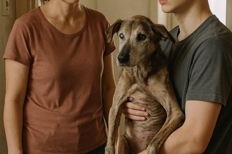 Toen Daniel een oude zwerfhond mee naar huis nam in plaats van de boodschappen, dacht ik dat hij zijn verstand kwijt was.