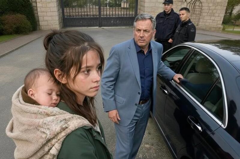 Een miljardair stond op het punt een smekend meisje bij zijn ijzeren poorten te negeren — “Meneer… Heeft u een dienstmeisje nodig? Mijn zusje heeft nog niet gegeten,” fluisterde ze — maar een vaag litteken in haar nek deed hem verstijven en onthulde een verloren familie die met geen geld te vervangen was.