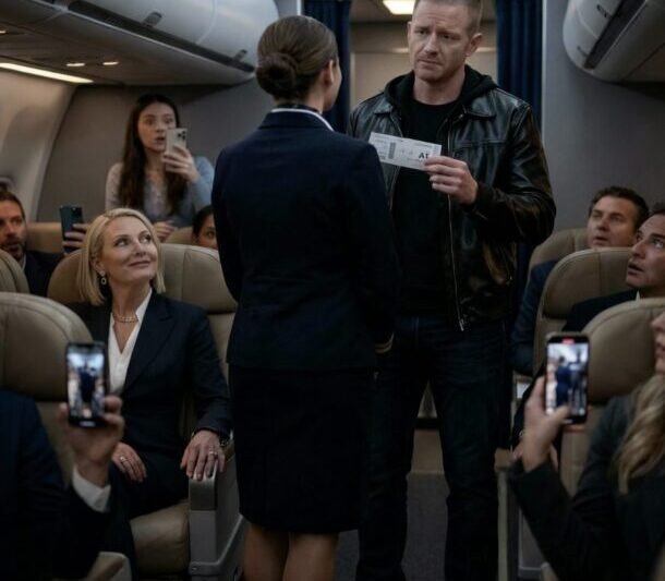 U nam zijn plaats in de Eerste Klasse dan ze bevroor, zoals hij zei in een lage stem: “Deze maatschappij behoort tot mij.”