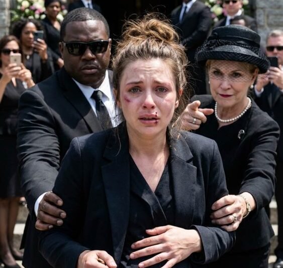 Op de begrafenis van mijn vader was de wierook nog niet eens opgebrand toen mijn stiefmoeder zich naar me toe boog en fluisterde: «Je krijgt niets.» Voor ieders ogen droeg ze de erfenis over aan haar eigen kinderen en knipte toen met haar vingers: «Haal haar eruit.»