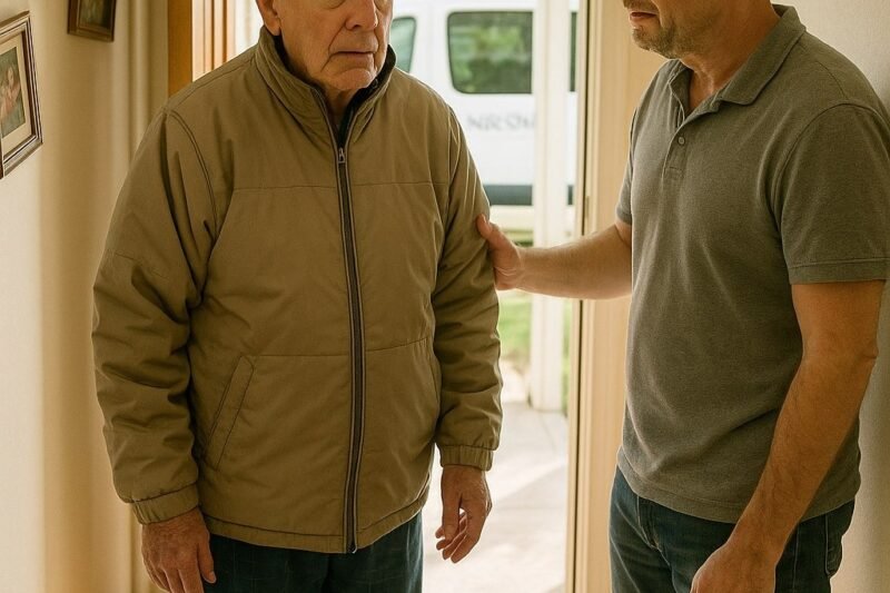 Die ochtend ze mijn vader naar het verzorgingstehuis brachten, stond hij in de deuropening met zijn jas achterstevoren en vroeg of ik zijn broer was.