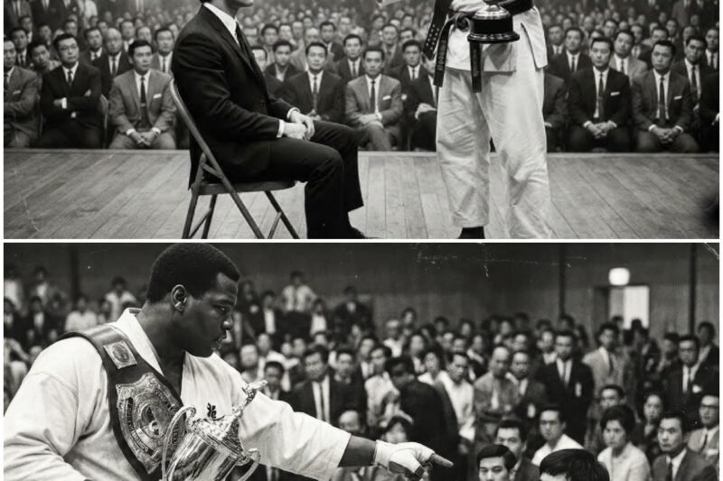 Hij wist niet dat het Bruce Lee Was. de kampioen daagde een willekeurig persoon uit in het publiek.