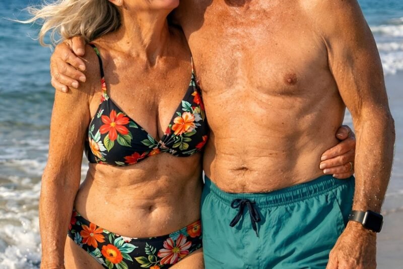 Onder mijn foto in een badpak met mijn man liet mijn eigen dochter spottende opmerkingen achter — ik besloot haar een les te leren 😯