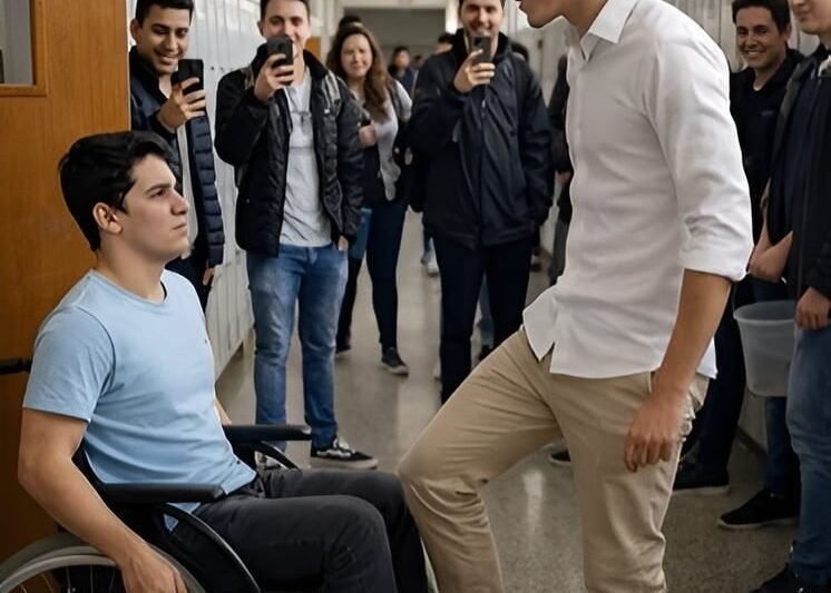 Schoolpesters waren een klasgenoot met een handicap aan het treiteren, goten koud water over hem heen en filmden alles met hun telefoons, maar ze konden zich niet eens voorstellen hoeveel spijt ze van hun daad zouden krijgen, slechts enkele minuten later 😲