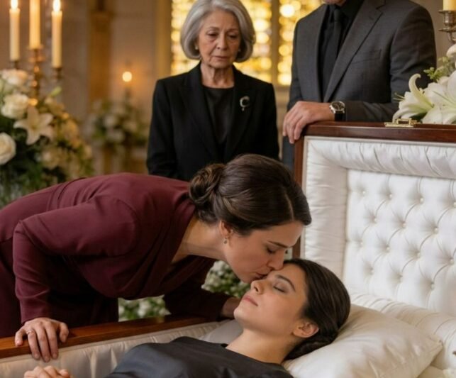 Op de begrafenis van mijn dochter boog de minnares van haar man zich naar me toe en fluisterde: “Ik heb gewonnen”… Totdat de advocaat naar voren stapte en het testament voorlas😕