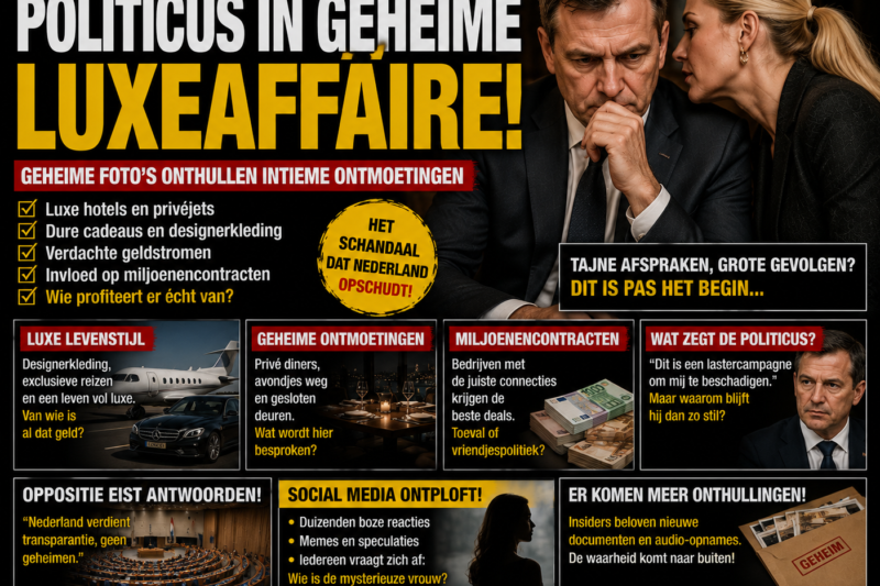 EXPLOSIEF SCHANDAAL SCHUDT DEN HAAG OP!