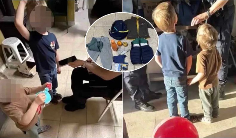 Moeder en stiefvader lieten kleine kinderen geblinddoekt alleen achter in het bos.