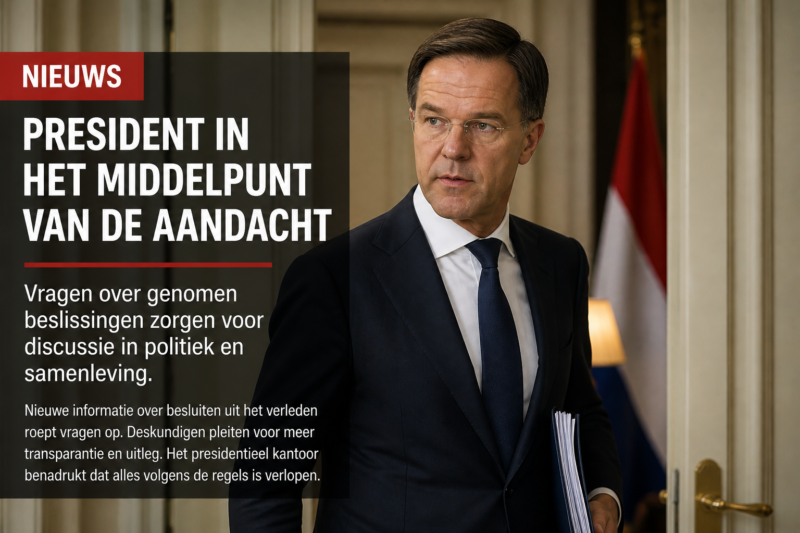 President in het middelpunt van de aandacht: vragen zorgen voor discussie