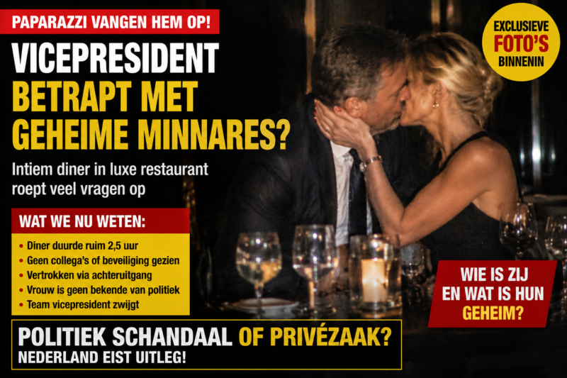 VICE-PRESIDENT BETRAPT MET GEHEIME MINNARES: Paparazzi-foto veroorzaakt opschudding