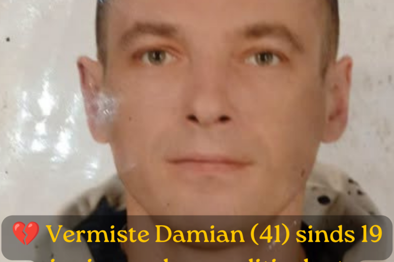 Vermiste Damian (41) sinds 19 juni spoorloos: politie doet dringende oproep