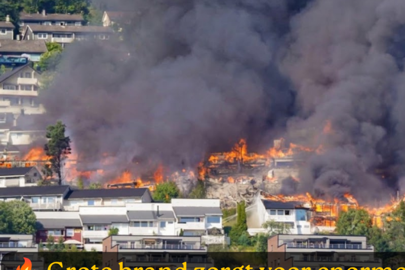 Brand in Noorwegen nog steeds niet onder controle: Meer dan 100 huizen verwoest en 400 mensen geëvacueerd